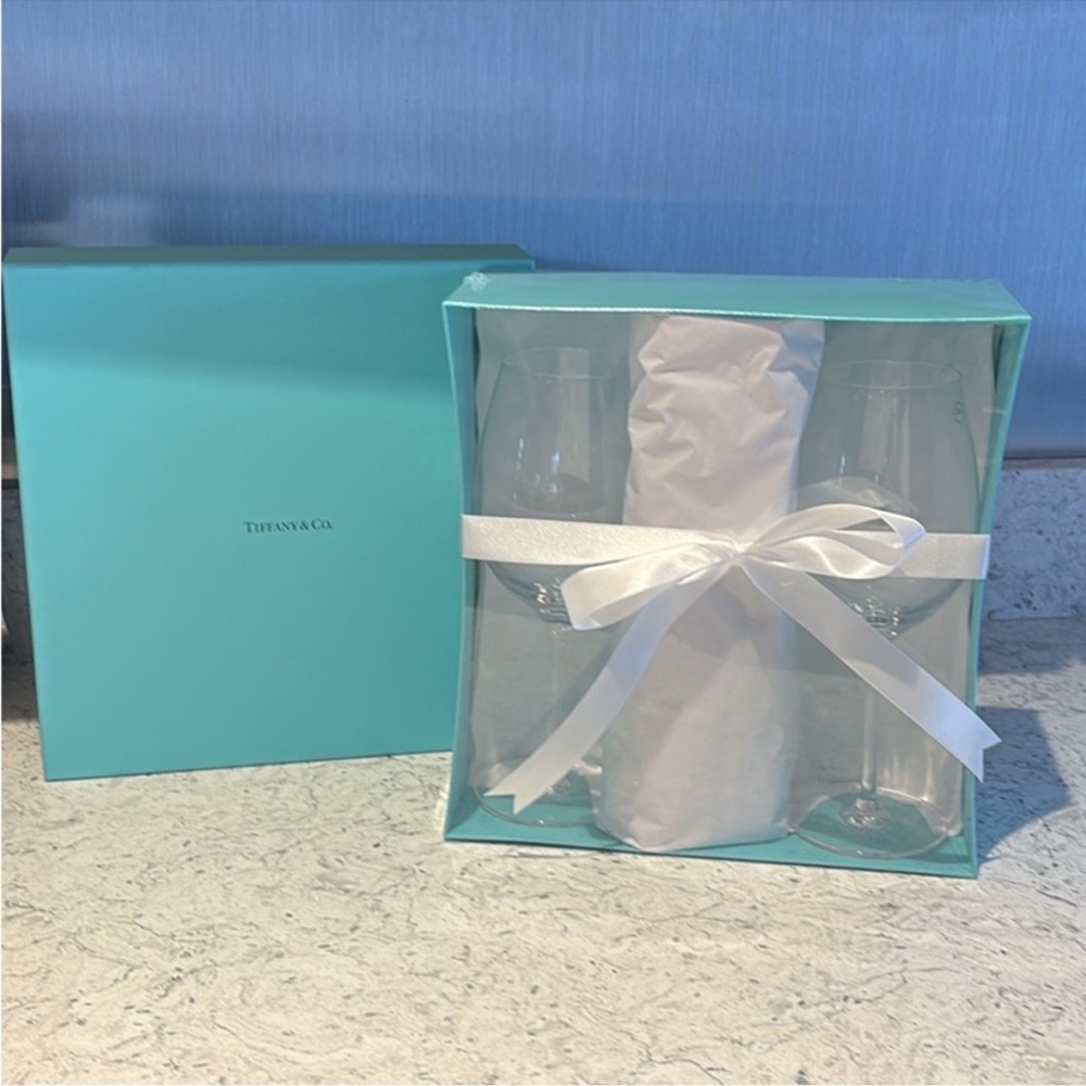 Tiffany & Co. Blue Boxed Glassware Set